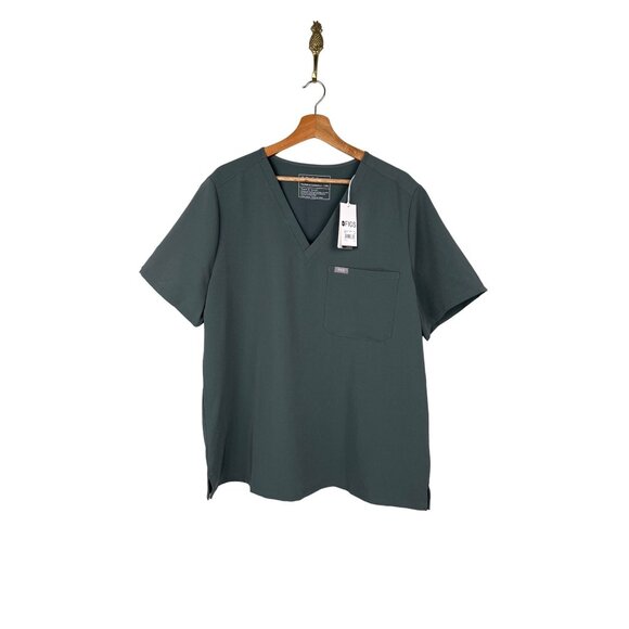 Figs NWT Gray Catarina One- Pocket Scrub Top Women's Sz. 2XL Medical Hospital - Picture 1 of 8